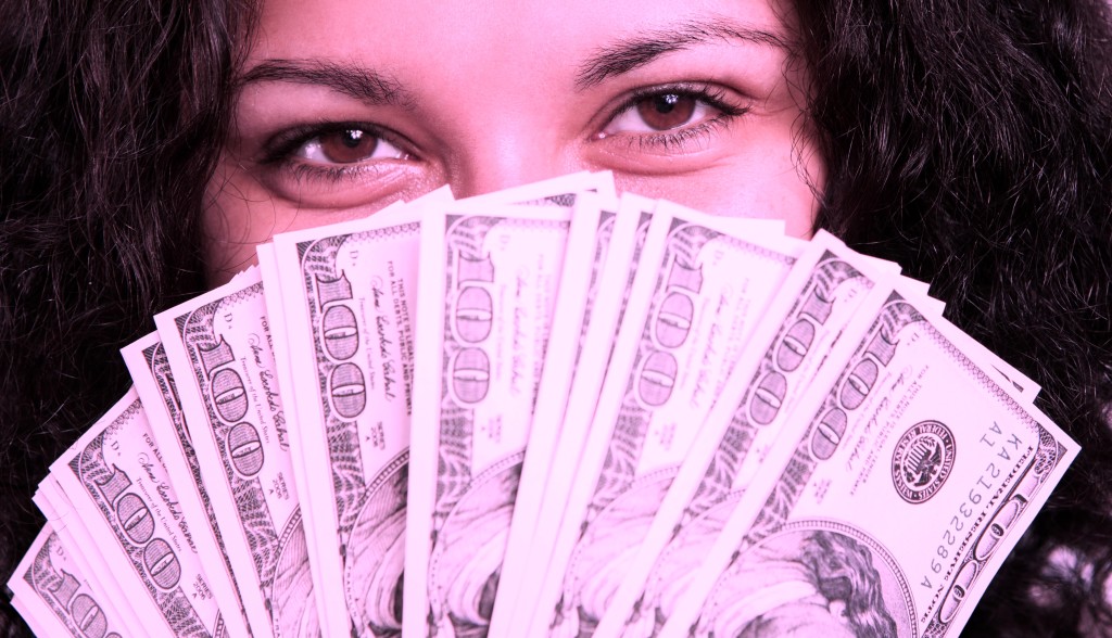 woman with money